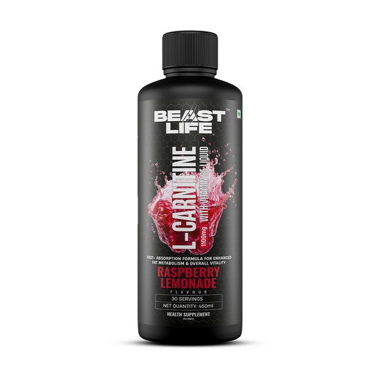 L-Carnitine with Vitamin B5 Liquid 1100mg (Raspberry Lemonade) 450ml