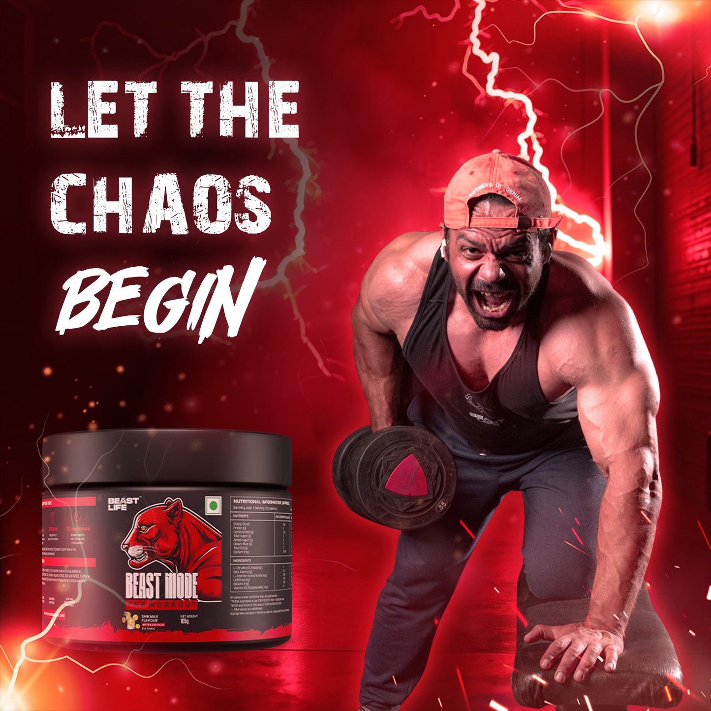 Beast mode Pre Workout Shikanji 105g