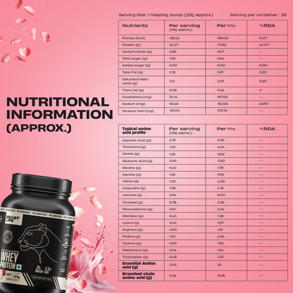 Rose Pro Concentrate Whey Protein with Ultrasorb Tech | 924gm