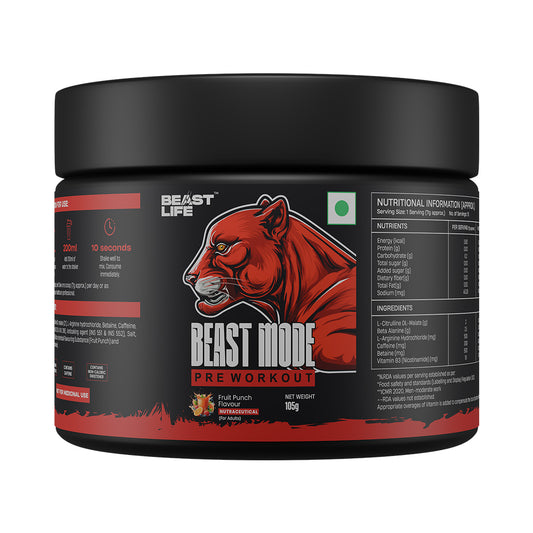 Beastmode Preworkout – Fruit Punch (New Formulation)