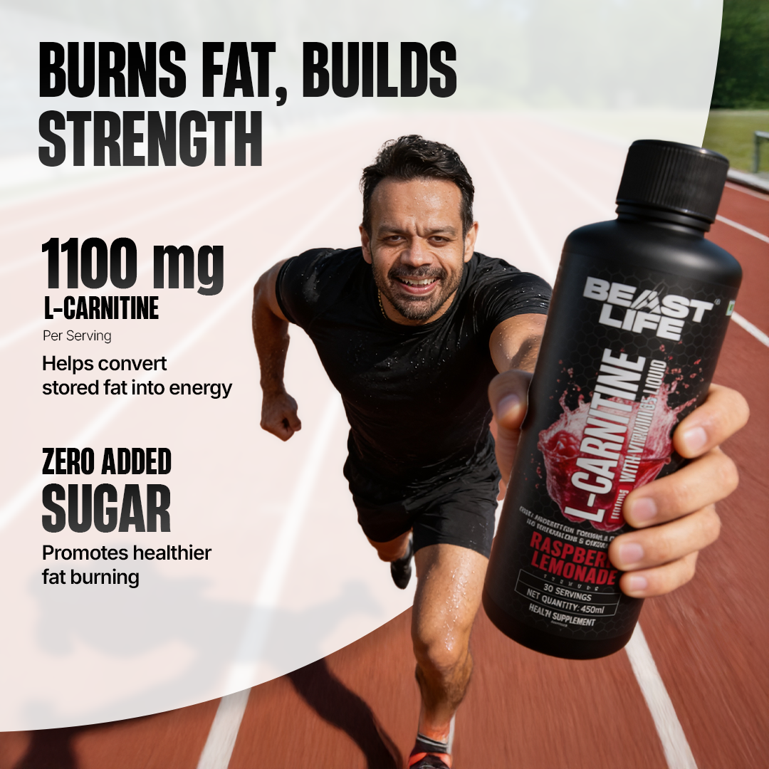 L-Carnitine with Vitamin B5 Liquid 1100 mg | Raspberry Lemonade | 450 ml