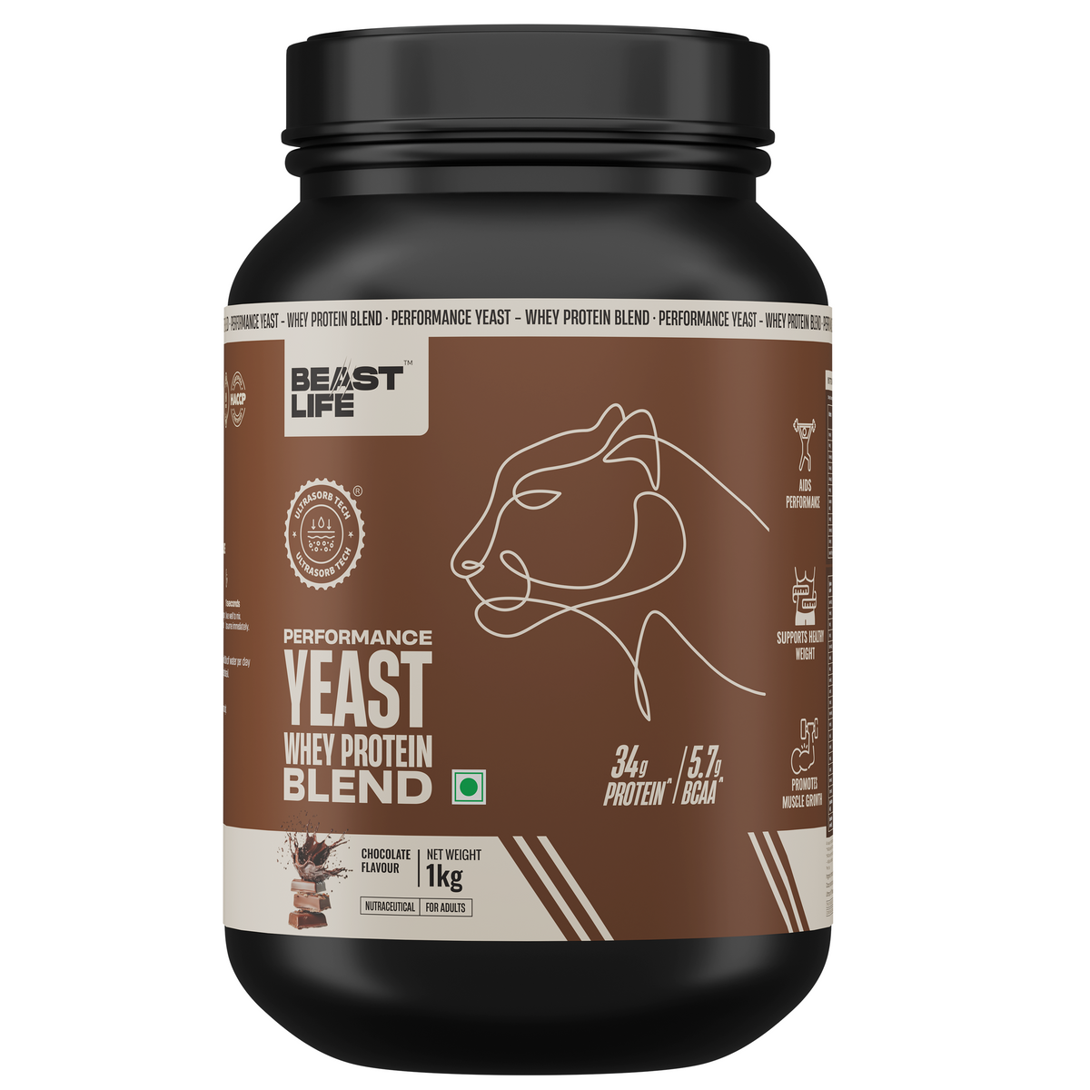 Performance Yeast Whey Protein Blend | Chocolate | 1kg