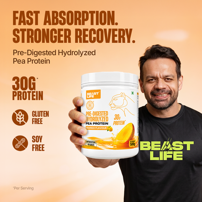 Pre-Digested Hydrolyzed Pea Protein Mango flavour 500g