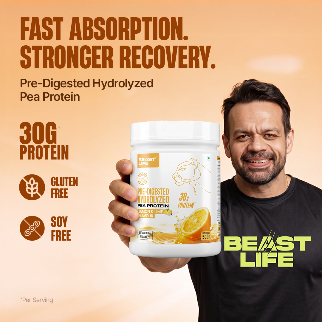 Pre-Digested Hydrolyzed Pea Protein Lemon & Lime flavour 500g
