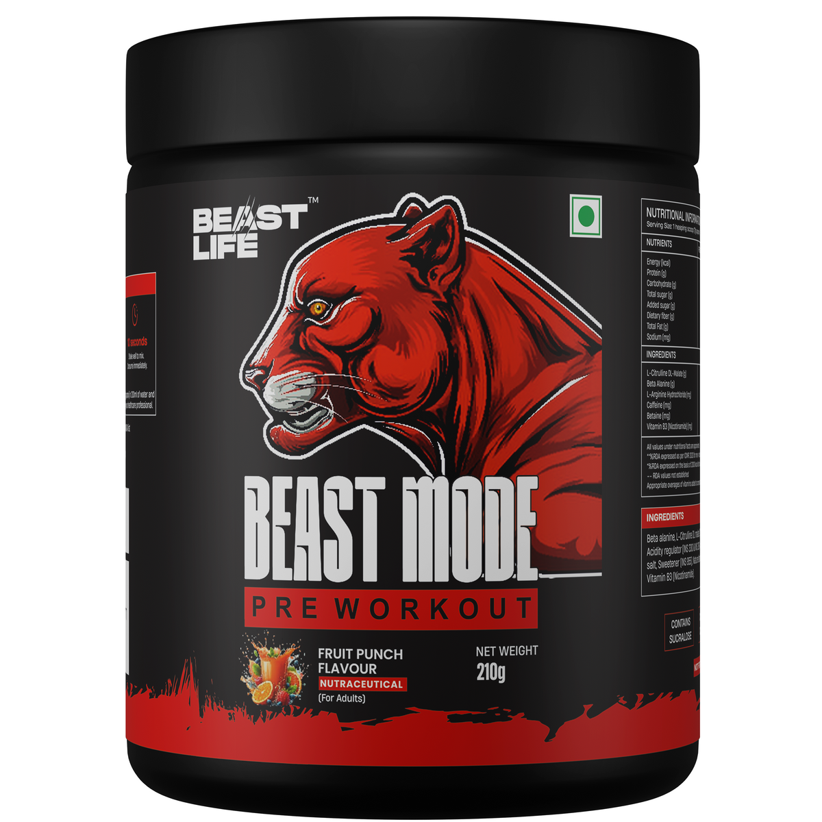 PRE WORKOUT FRUIT PUNCH | 210g