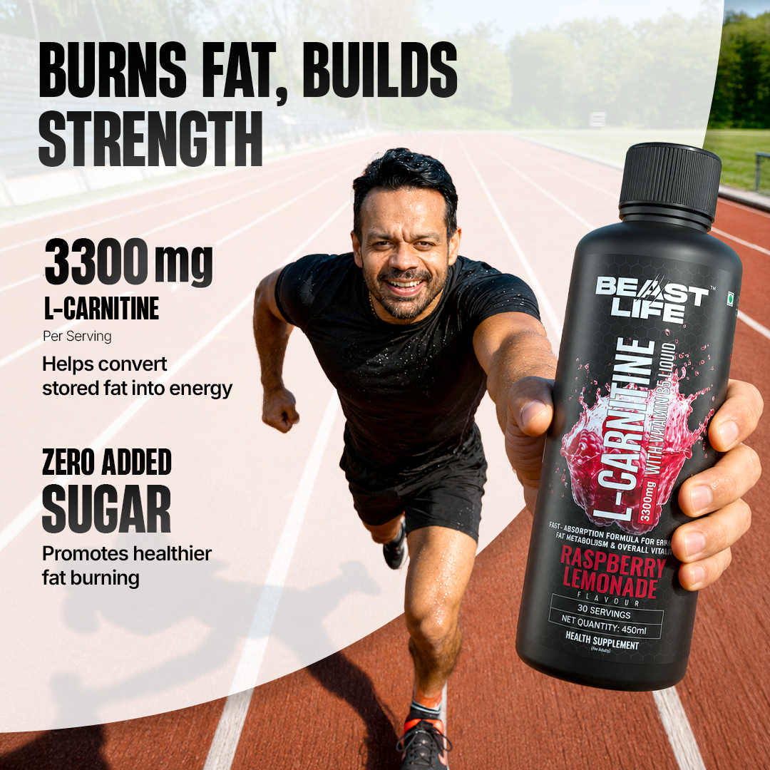 L-Carnitine with Vitamin B5 Liquid 3300 mg | Raspberry Lemonade | 450 ml