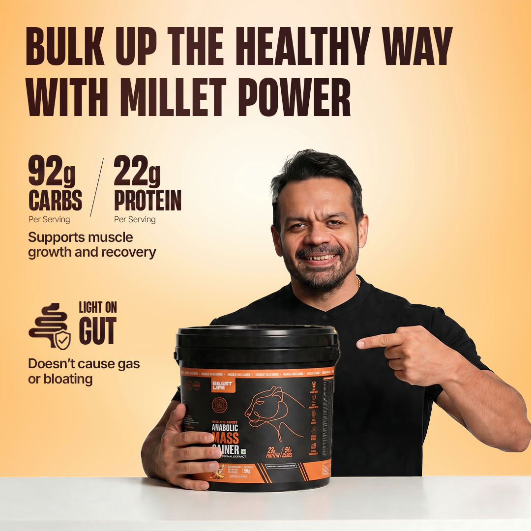 Anabolic Mass Gainer with Ultrasorb Tech | No Maltodextrin | Belgian Chocolate | 5 kg