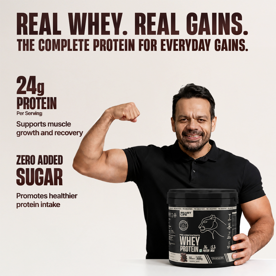 Pro Concentrate Whey Protein with Ultrasorb Tech | Rich Chocolate | Free Gym Bag and Shaker | 3.696 kg