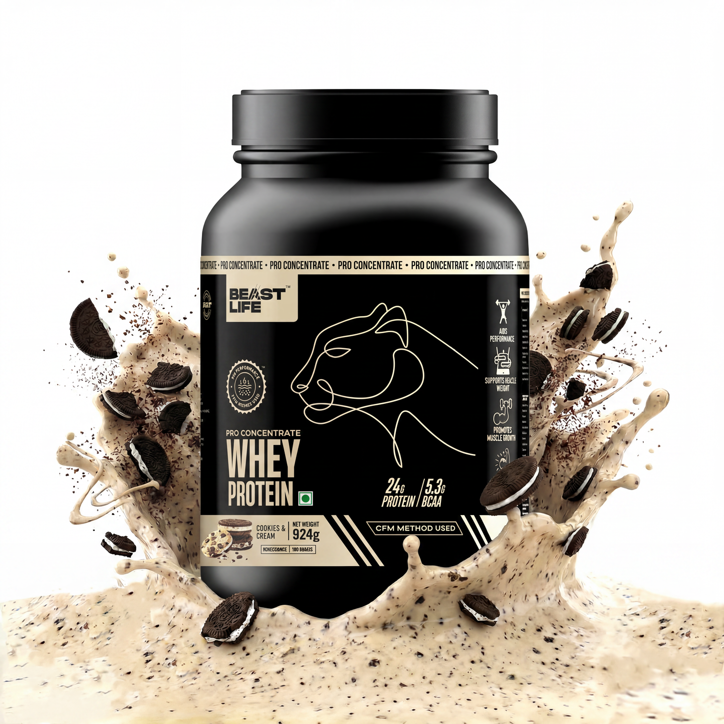 Pro Concentrate Whey Protein with Ultrasorb Tech | Cookies & Cream | 924 g