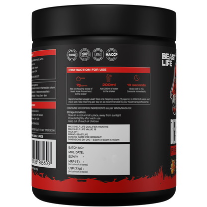 PRE WORKOUT FRUIT PUNCH | 210g