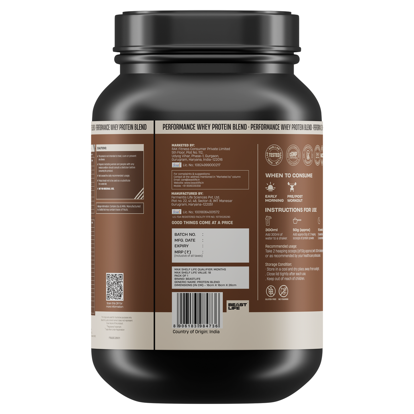 Performance Whey Protein Blend Chocolate 1kg