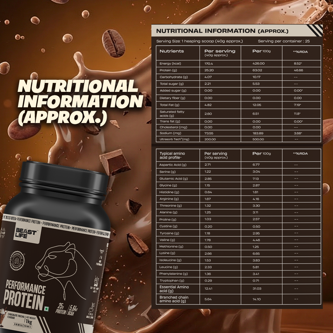 Performance Fermented Yeast Protein with Ultrasorb Tech | Chocolate Mocha | 1 kg