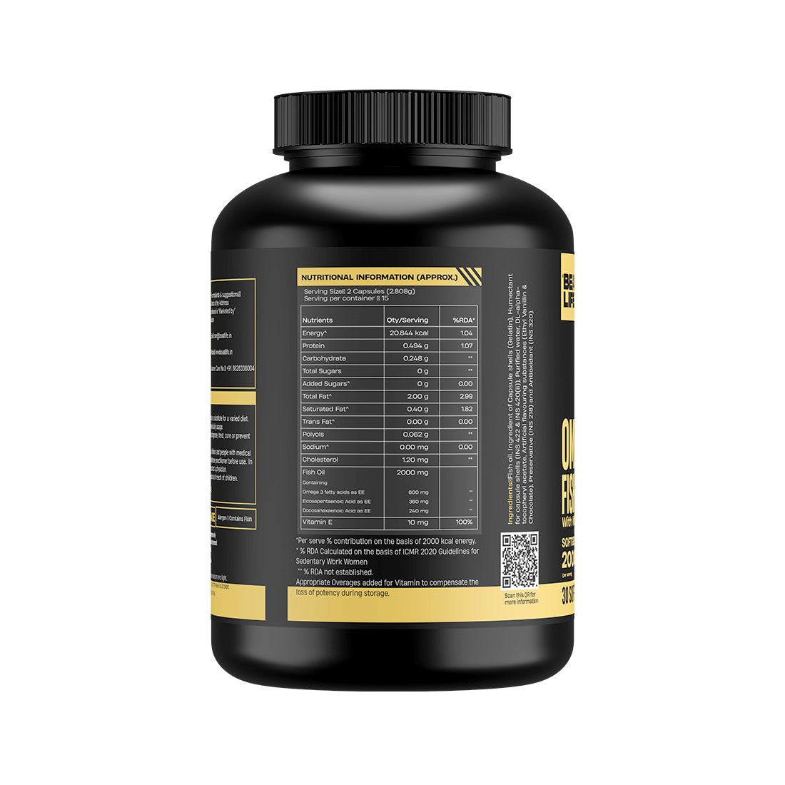 High Strength 2000mg Fish Oil with Vitamin E