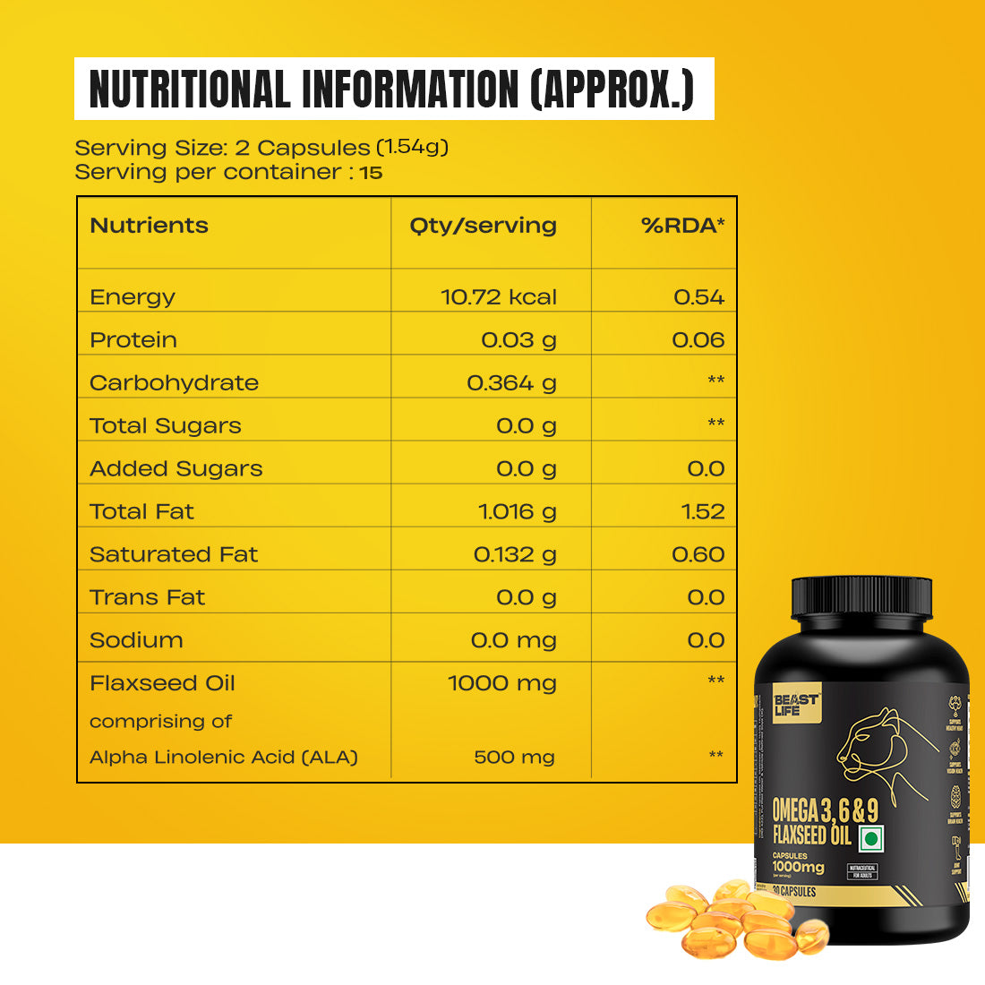 3X Strength Veg omega 3 6 9 | 45 Days