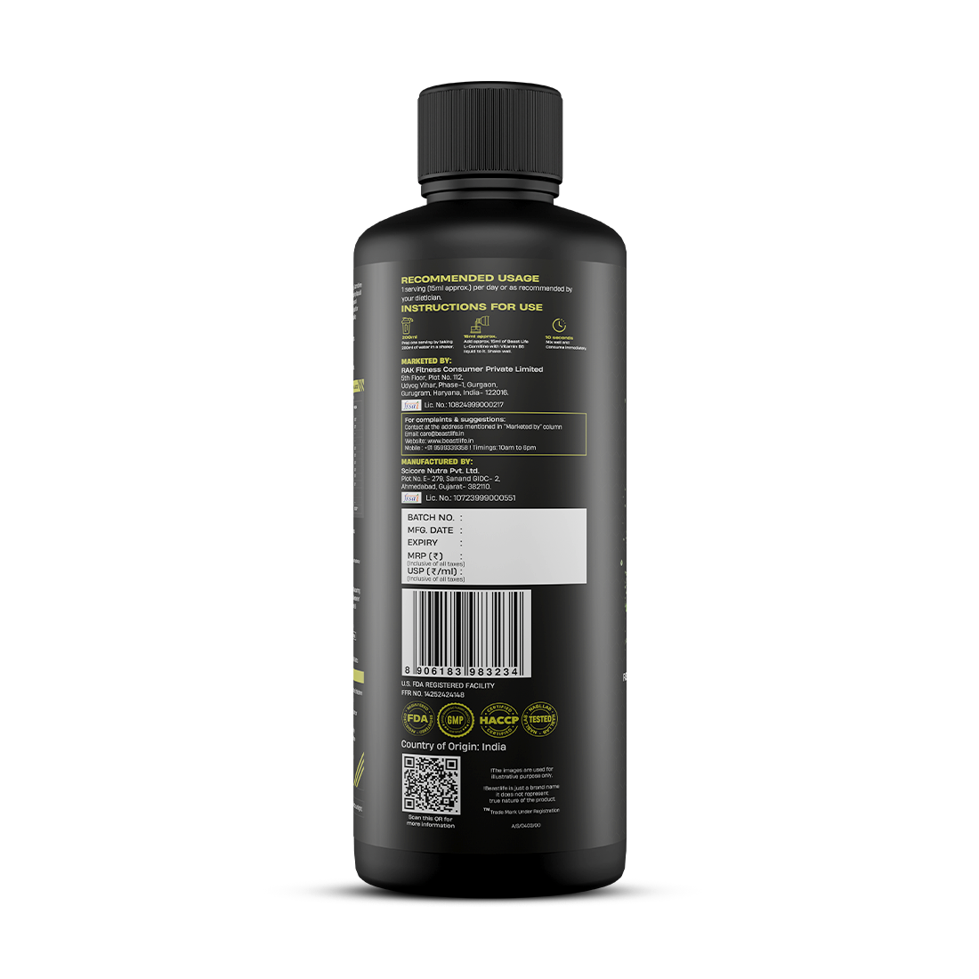 L-Carnitine with Vitamin B5 Liquid 3300 mg | Mojito | 450 ml