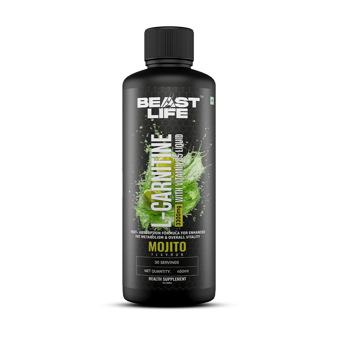 L-Carnitine with Vitamin B5 Liquid 3300 mg | Mojito | 450 ml