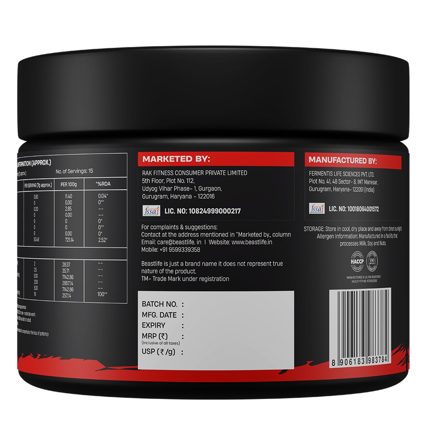 Beast mode Pre Workout Shikanji 105g