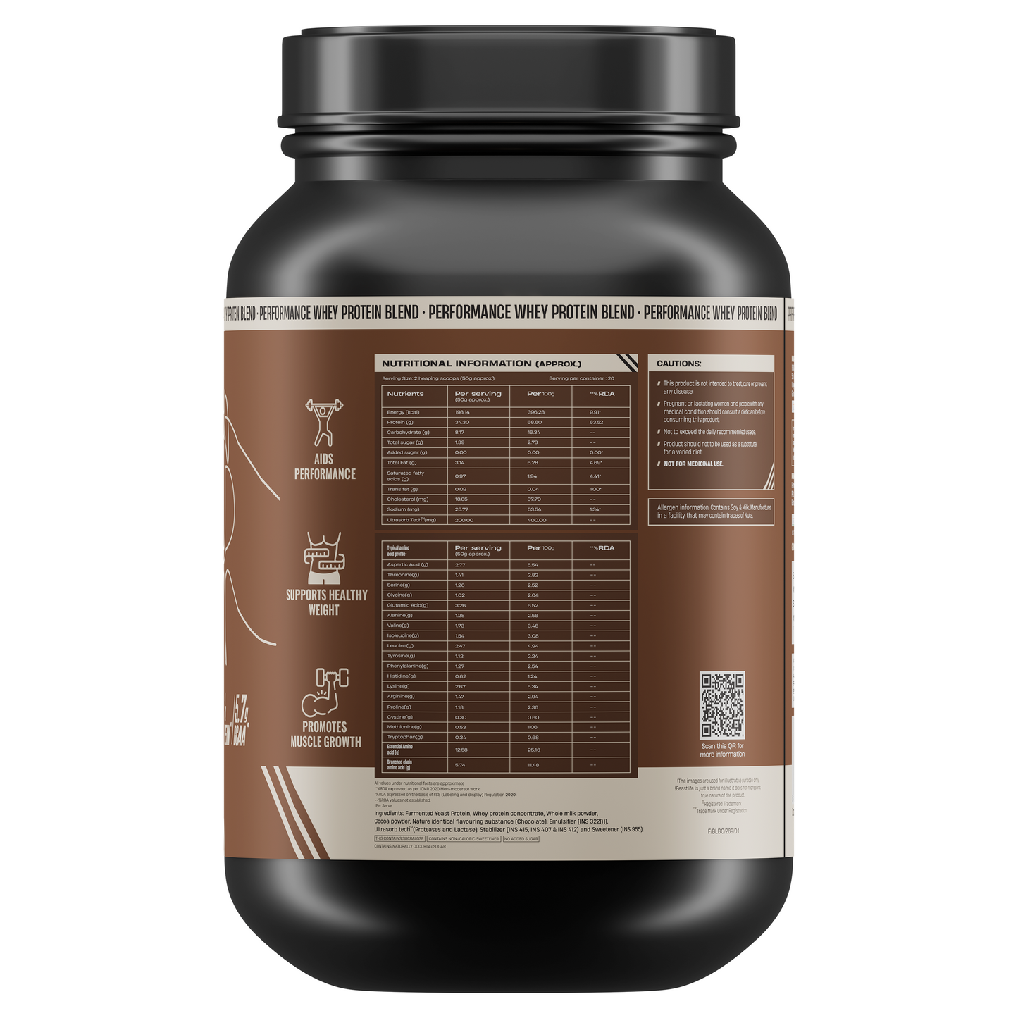 Performance Whey Protein Blend Chocolate 1kg
