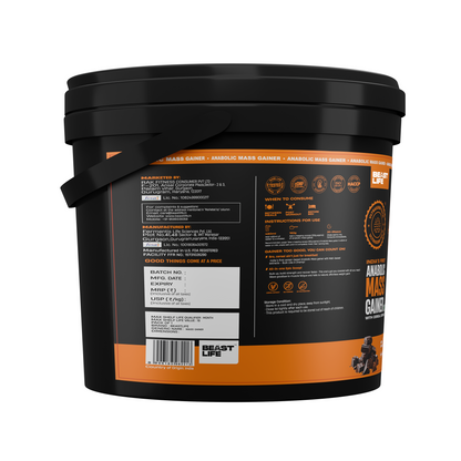 Anabolic Mass Gainer with Ultrasorb Tech | No Maltodextrin | Belgian Chocolate | 5 kg