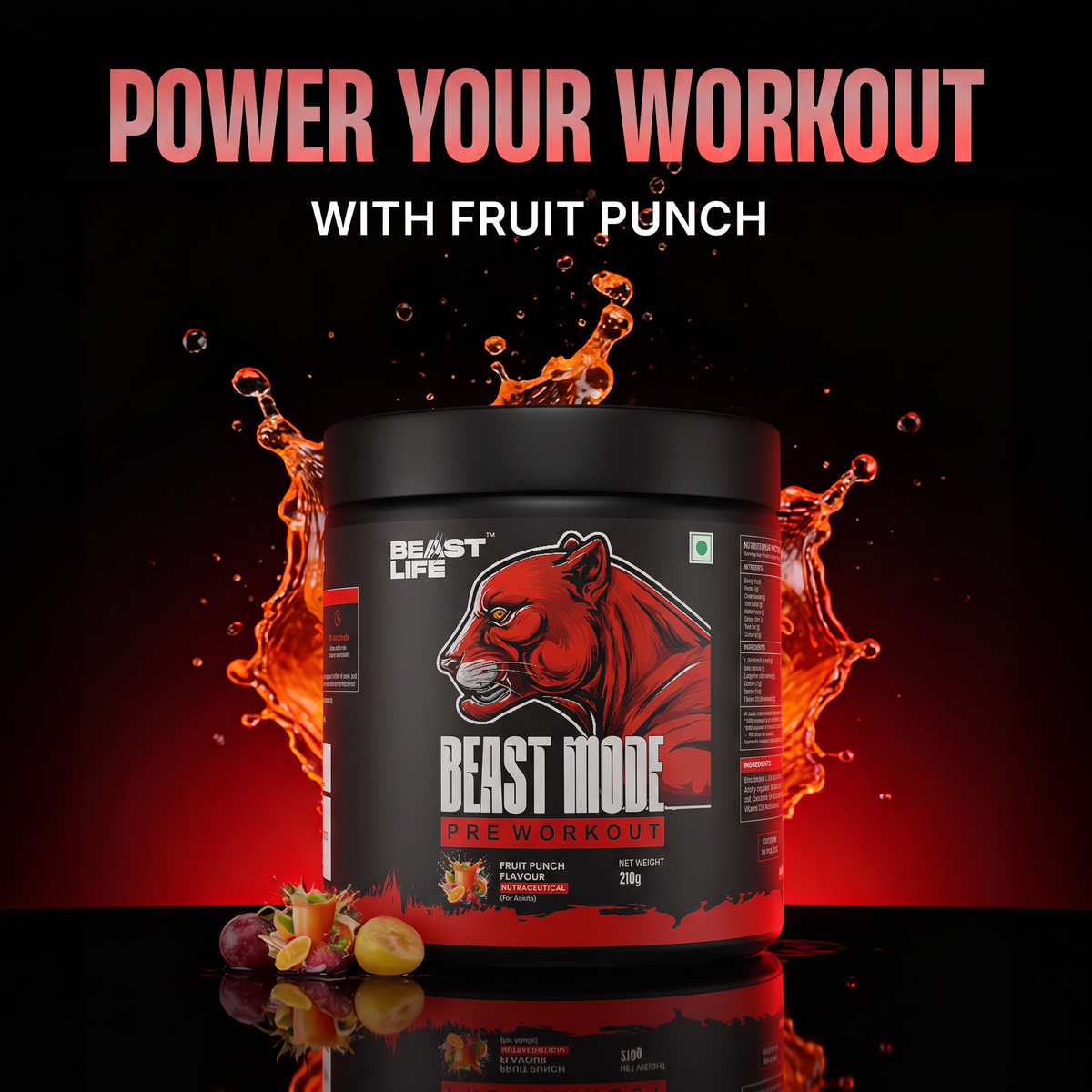 PRE WORKOUT FRUIT PUNCH | 210g