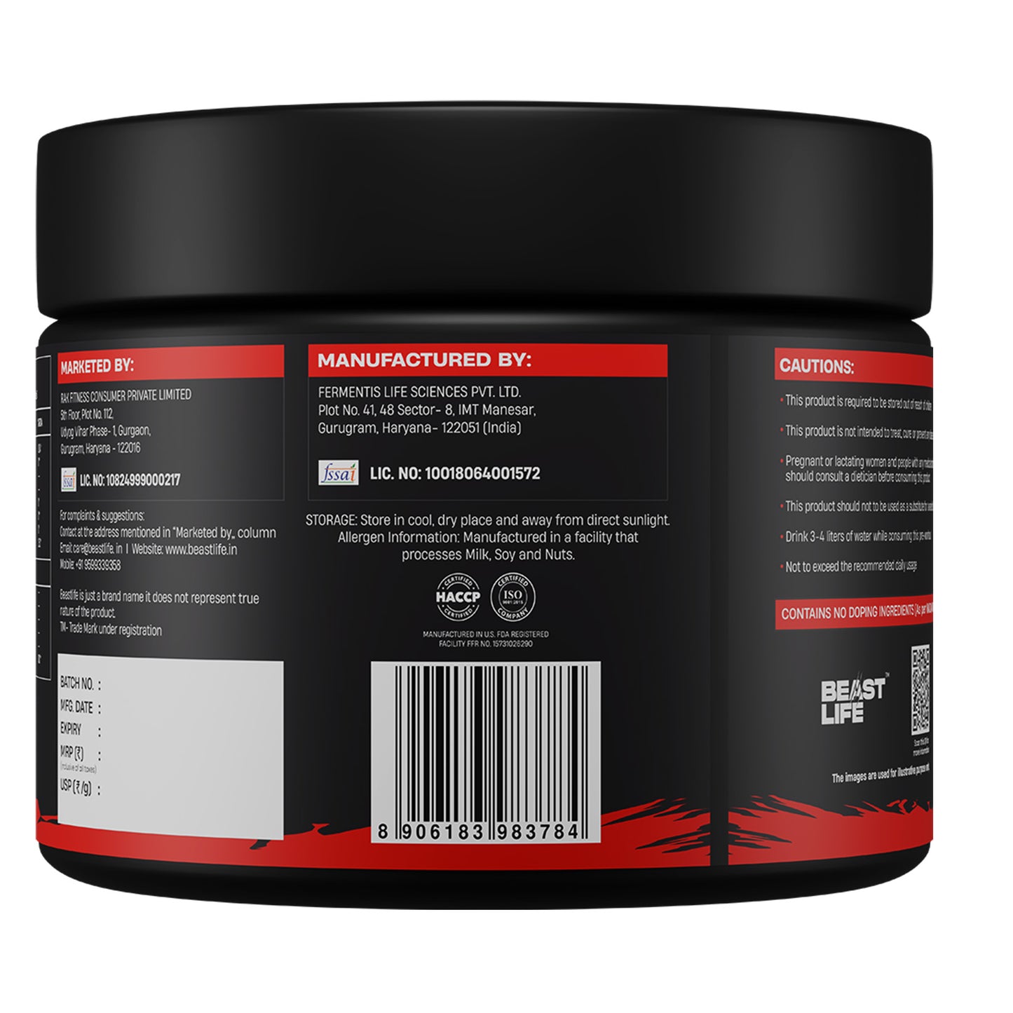 Beast mode Pre Workout Shikanji 105g