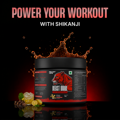 Pre Workout | Beta Alanine • Caffeine • Zero Crash | Shikanji | 105g