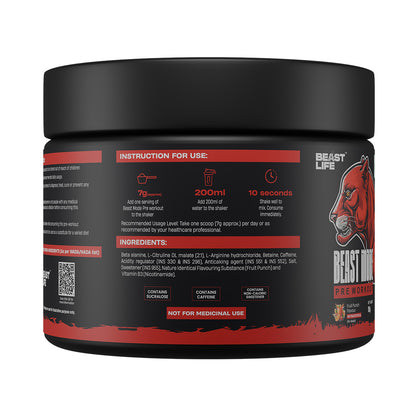 Beastmode Preworkout – Fruit Punch (New Formulation)
