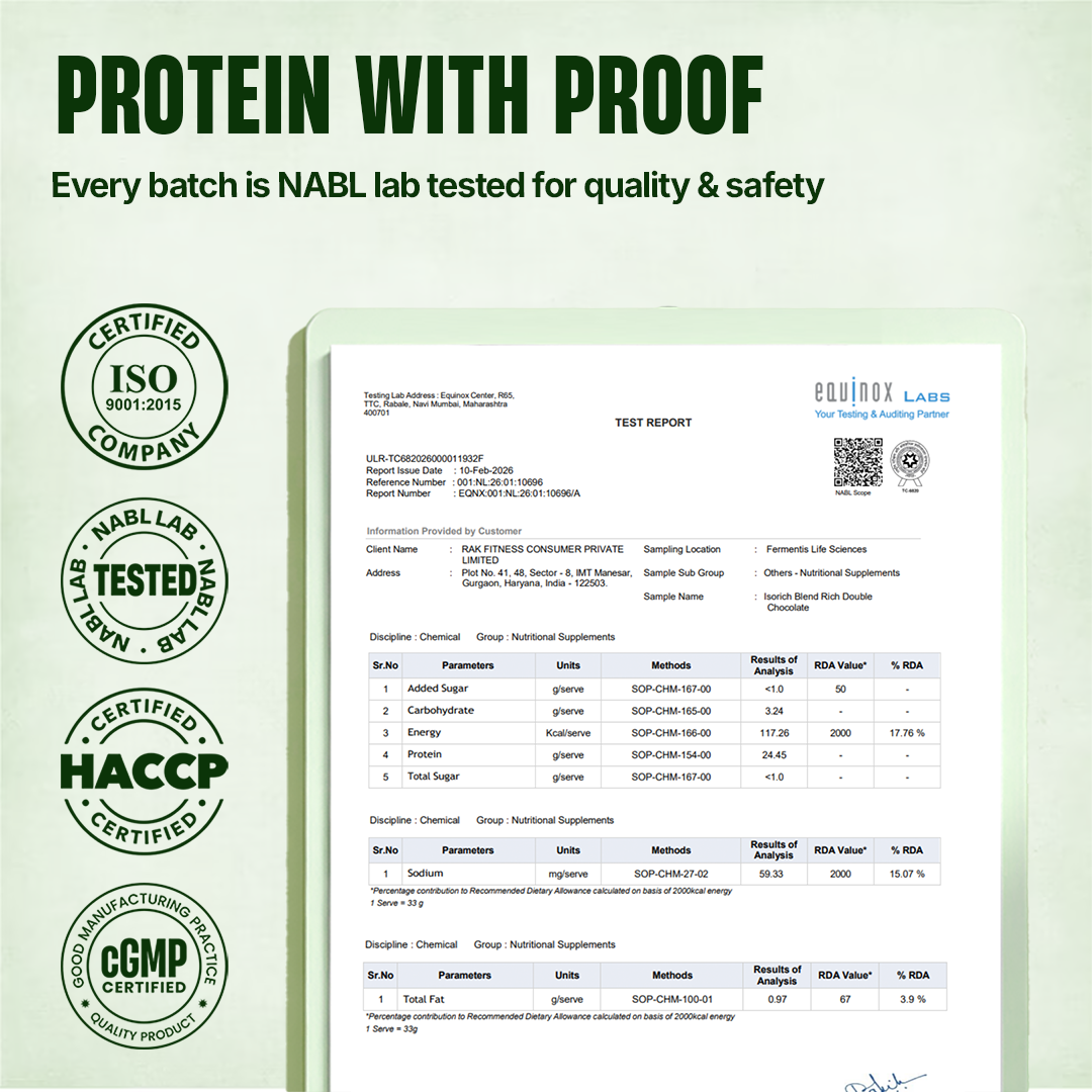 Isorich Blend Whey Protein with Ultrasorb Tech | Chocolate | 924 g