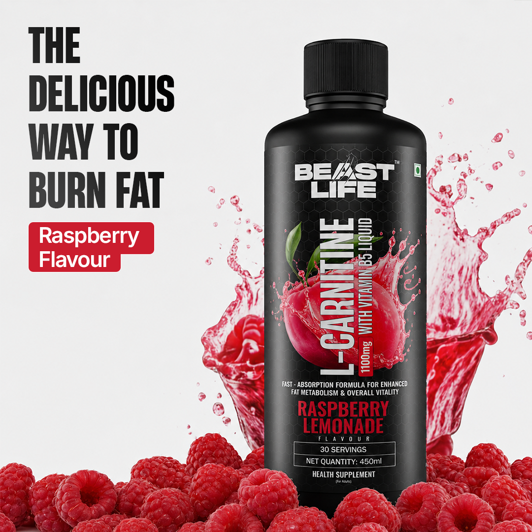 L-Carnitine with Vitamin B5 Liquid 1100 mg | Raspberry Lemonade | 450 ml