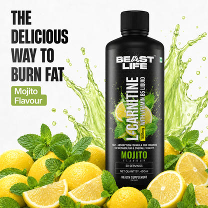 L-Carnitine with Vitamin B5 Liquid 1100 mg | Mojito | 450 ml