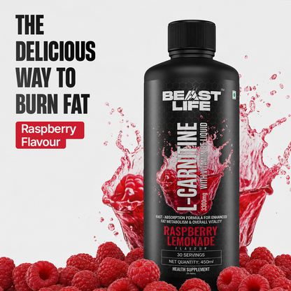 L-Carnitine with Vitamin B5 Liquid 3300 mg | Raspberry Lemonade | 450 ml