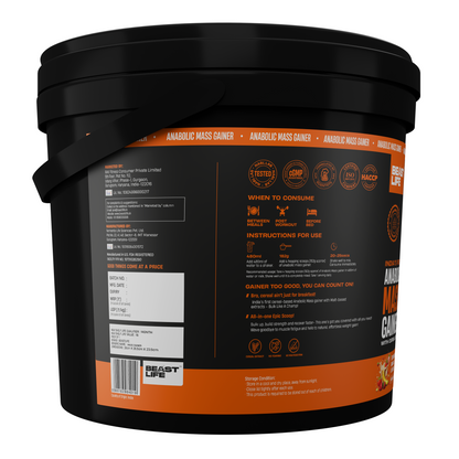 Anabolic Mass Gainer with Ultrasorb Tech | No Maltodextrin | Strawberry Banana | 5 kg