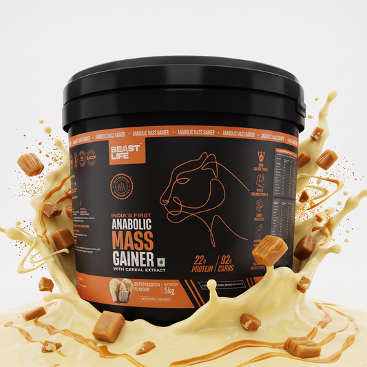 Anabolic Mass Gainer with Ultrasorb Tech | No Maltodextrin | Butterscotch | 5 kg