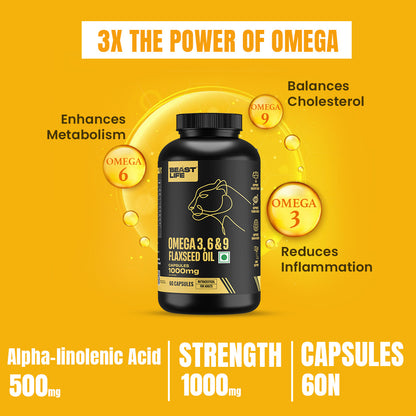 3X Strength Veg omega 3 6 9 | 60 N