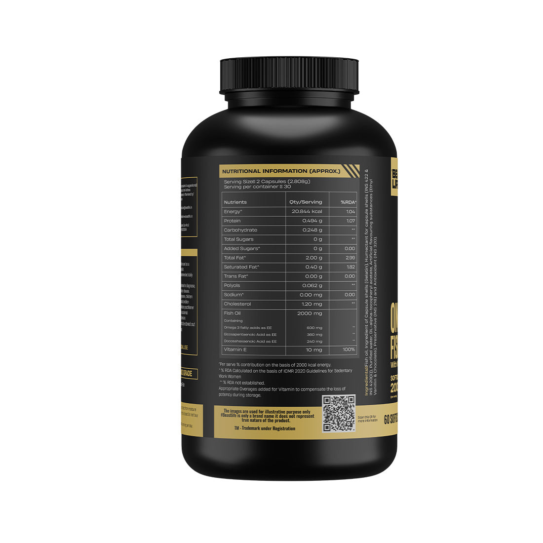 High Strength 2000mg Fish Oil with Vitamin E