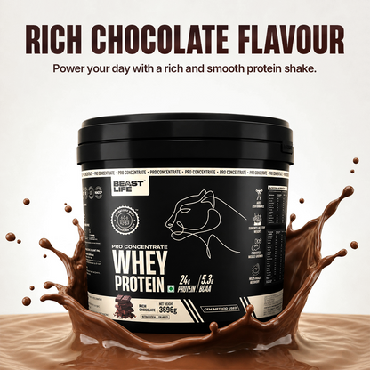 Pro Concentrate Whey Protein with Ultrasorb Tech | Rich Chocolate | Free Gym Bag and Shaker | 3.696 kg