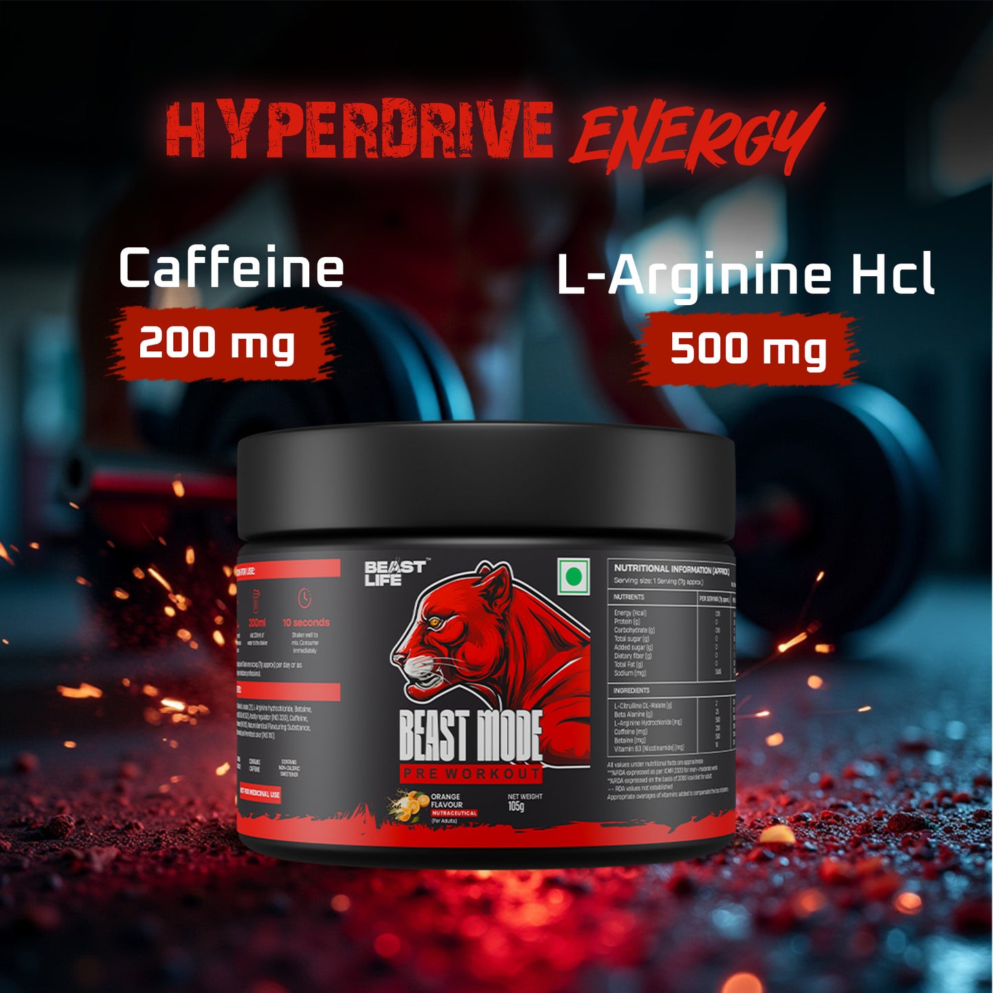 PRE WORKOUT ORANGE 105g