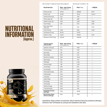Pro Concentrate Whey Protein with Ultrasorb Tech | Mango | 924 g