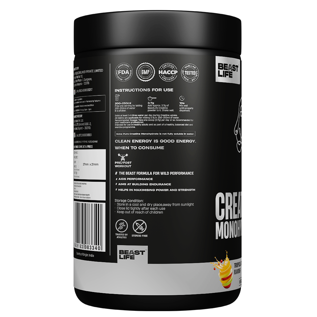 BeastLife Valentine’s Limited Couple Combo | Bold Shaker Red 500ML + Creatine Monohydrate Tropical Tango 500g