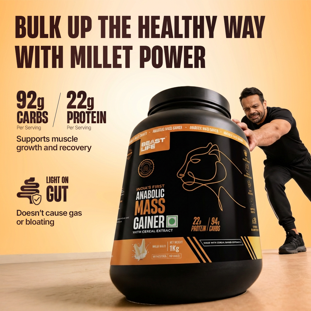 Anabolic Mass Gainer with Ultrasorb Tech | No Maltodextrin | Malai Kulfi | 1 kg