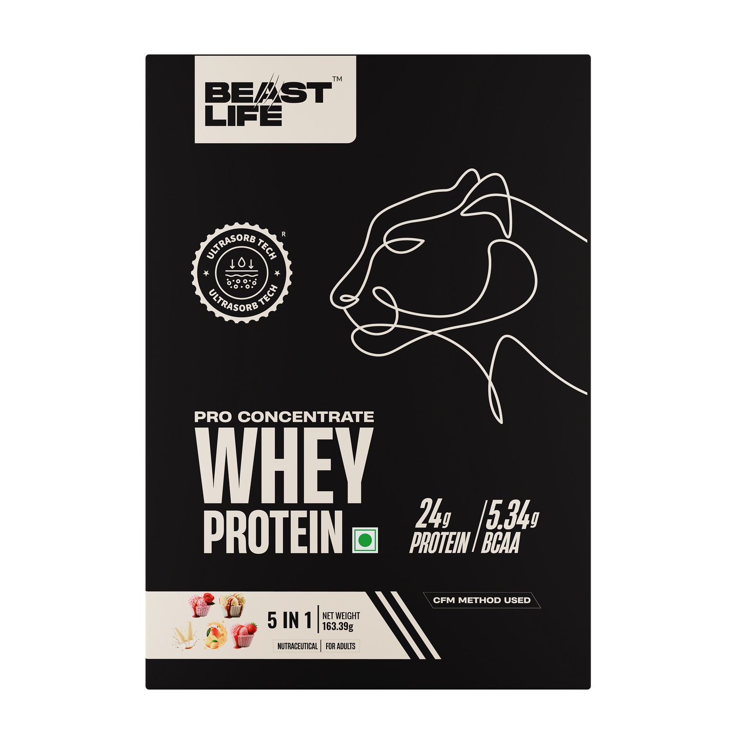 PRO CONCENTRATE WHEY PROTEIN ASSORTED PACK OF 5 (163.4g)