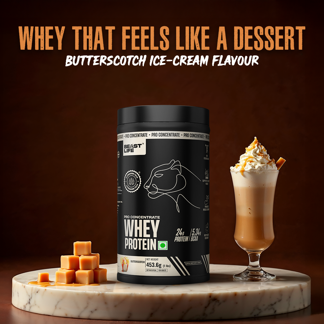 Pro Concentrate Whey Protein Butterscotch 1lbs