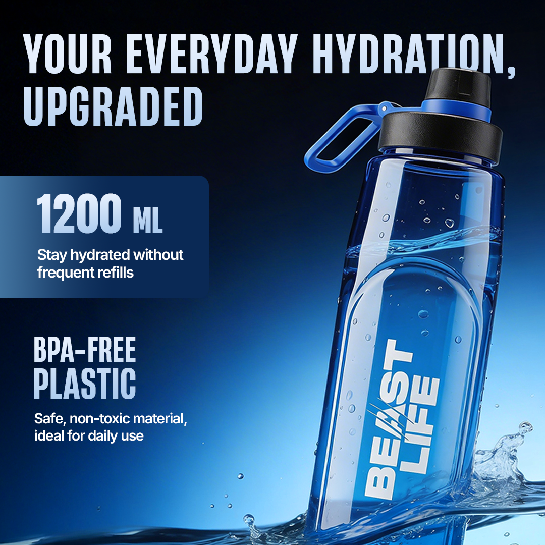 BeastLife Plastic Blue Sipper 1200ml