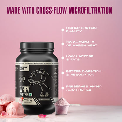 Rose Pro Concentrate Whey Protein with Ultrasorb Tech | 924gm