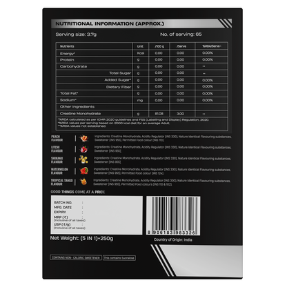 Creatine Monohydrate Assorted Pack of 5