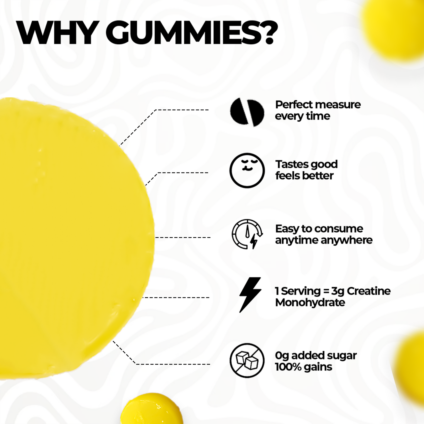 Creatine Gummies – Lemon Flavor (30 N)