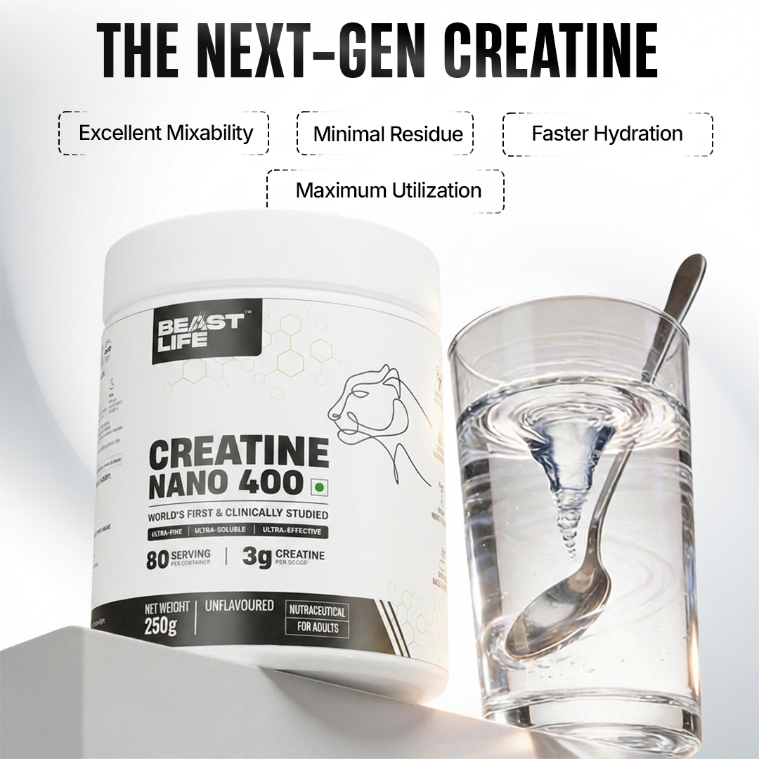 Combo pack | Creatine Nano 400 | Unflavoured | 250 g + Performance Protein | Chocolate | 2 kg
