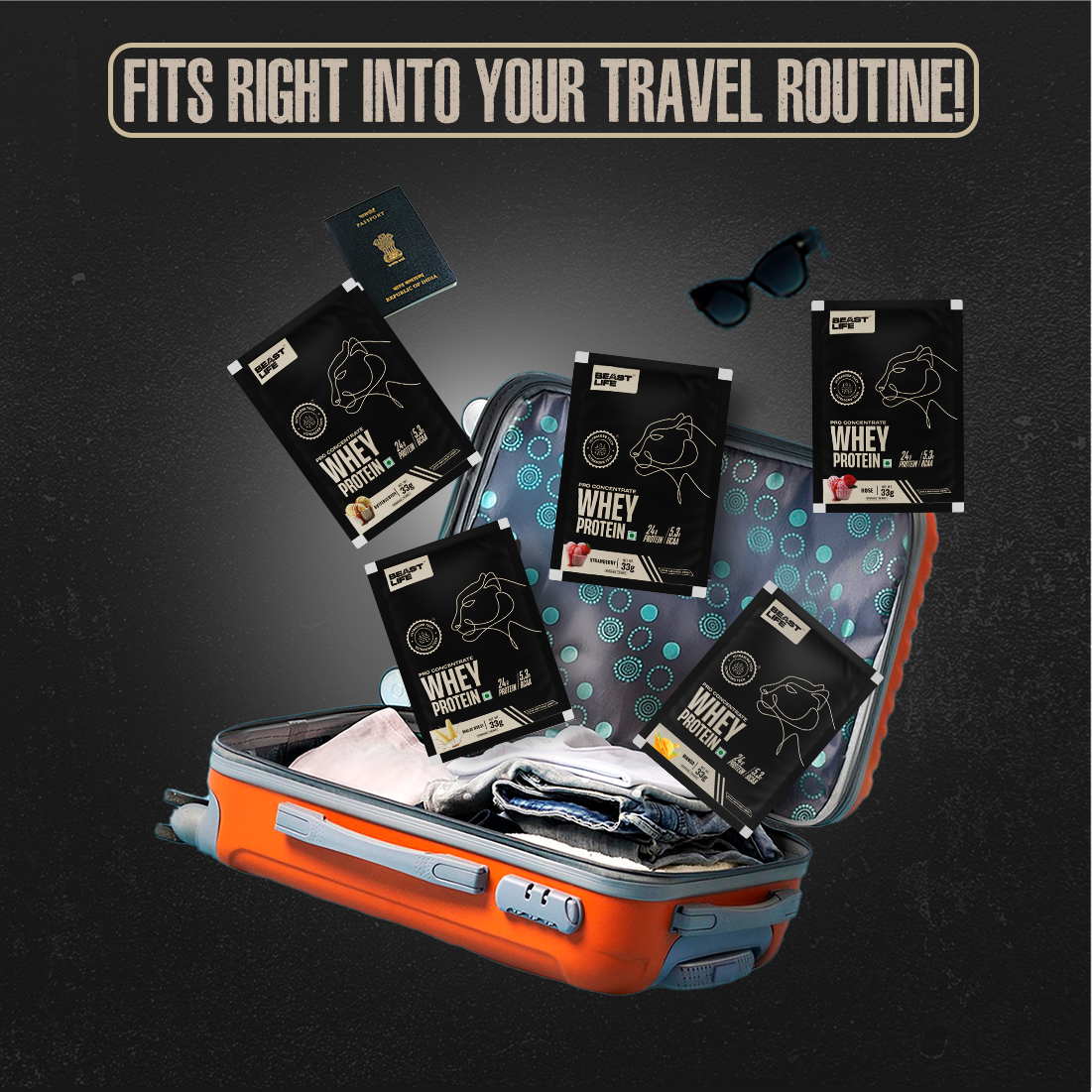 PRO CONCENTRATE WHEY PROTEIN ASSORTED PACK OF 5 (163.4g)