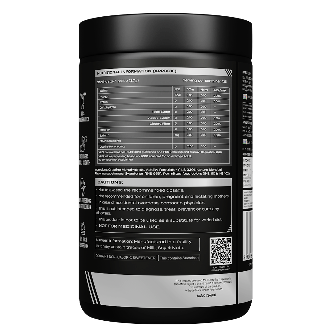 BeastLife Valentine’s Limited Couple Combo | Bold Shaker Red 500ML + Creatine Monohydrate Tropical Tango 500g