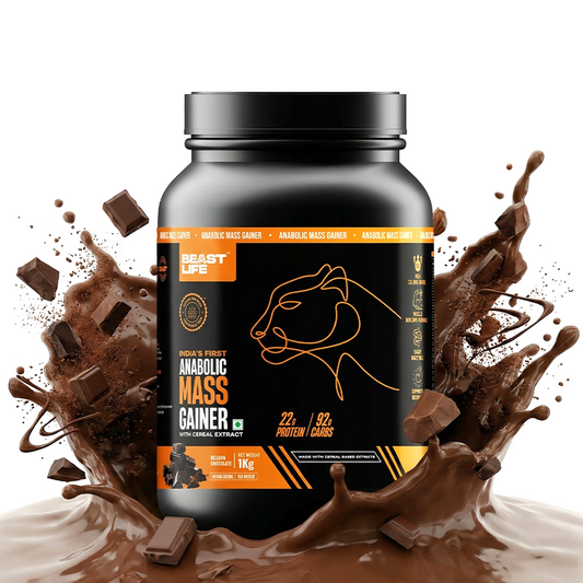 Anabolic Mass Gainer with Ultrasorb Tech | No Maltodextrin | Belgian Chocolate | 1 kg